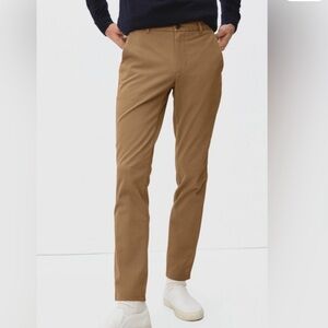 NWT Everlane Performance Chino Pants Uniform Toasted Coconut/Brown 32 x 32